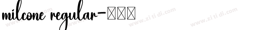 milcone regular字体转换